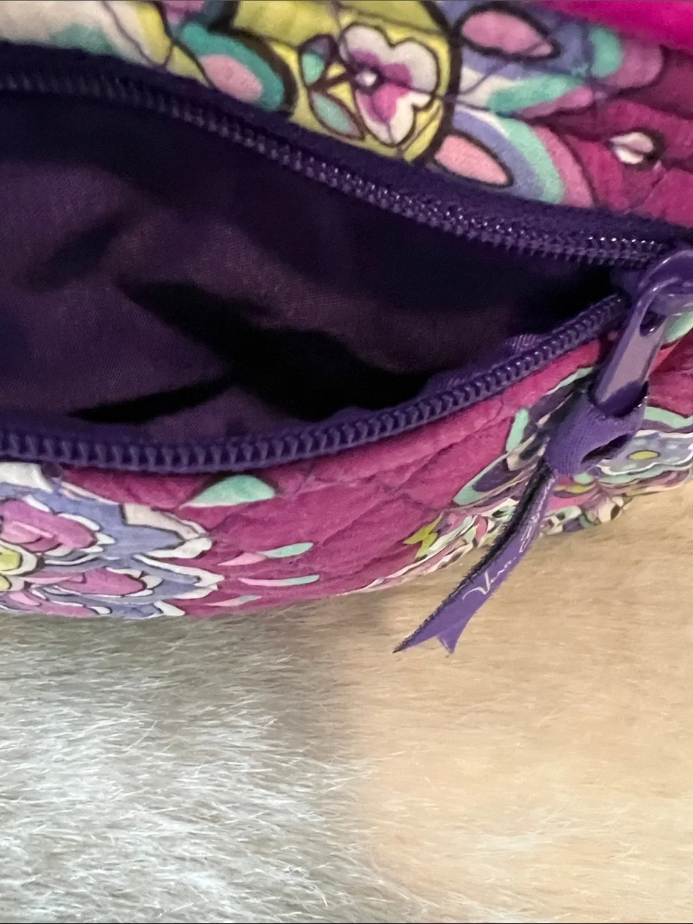VERA BRADLEY Heather 2013  Zip Hipster Crossbody Purple Green Paisley Y2K Bag